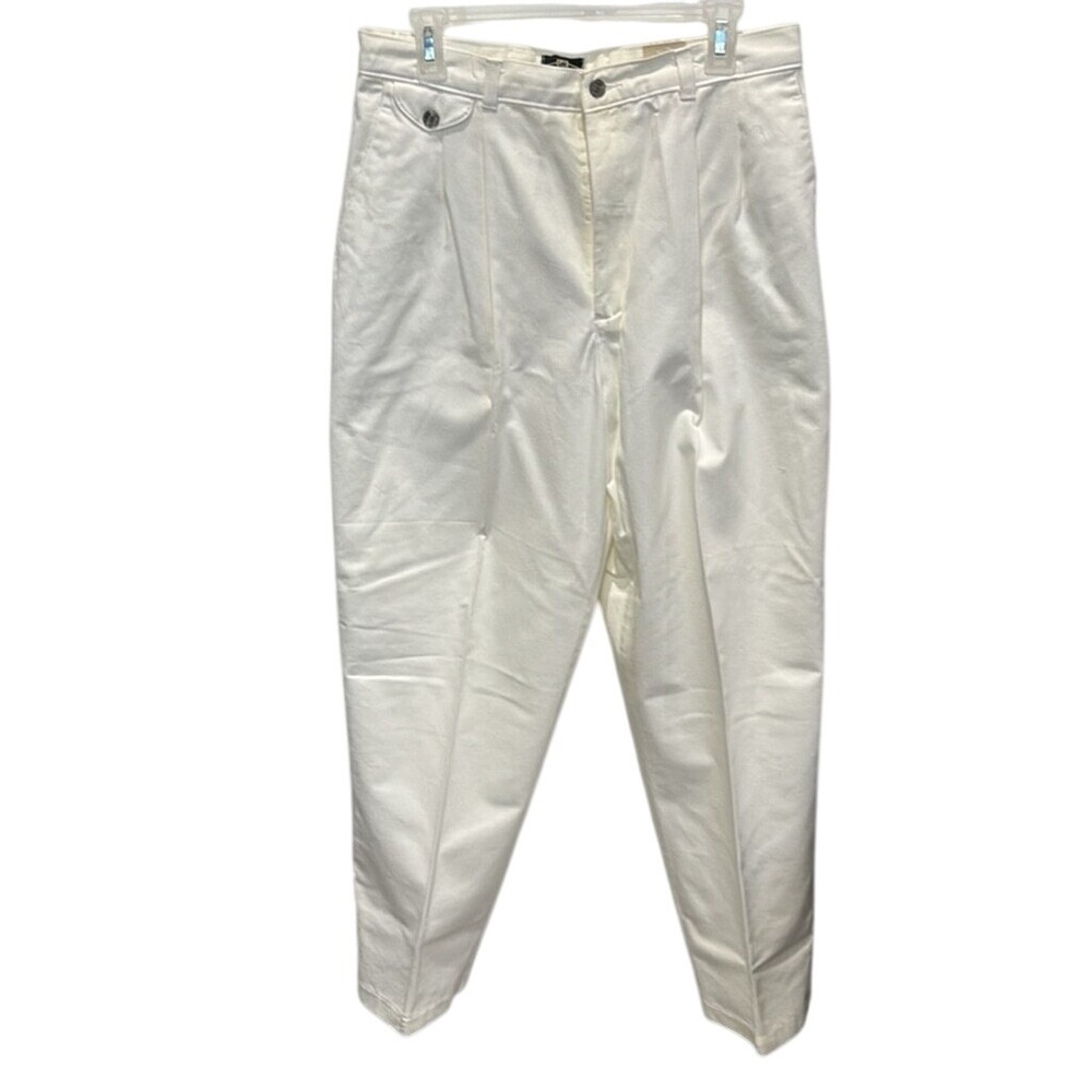 Lee Casuals Cream Pleated Pants Women's Size 16 M